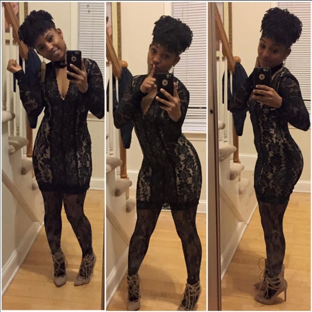 Super Sexy Like New Bebe Lace Black Dress!